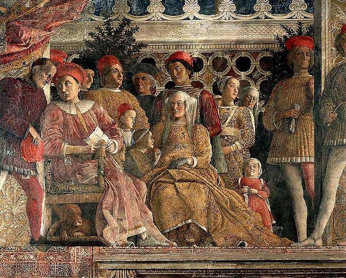 Andrea Mantegna The court of Mantua, fresco for the Camera degli Sposi of Palazzo Ducale, Mantua. oil painting picture